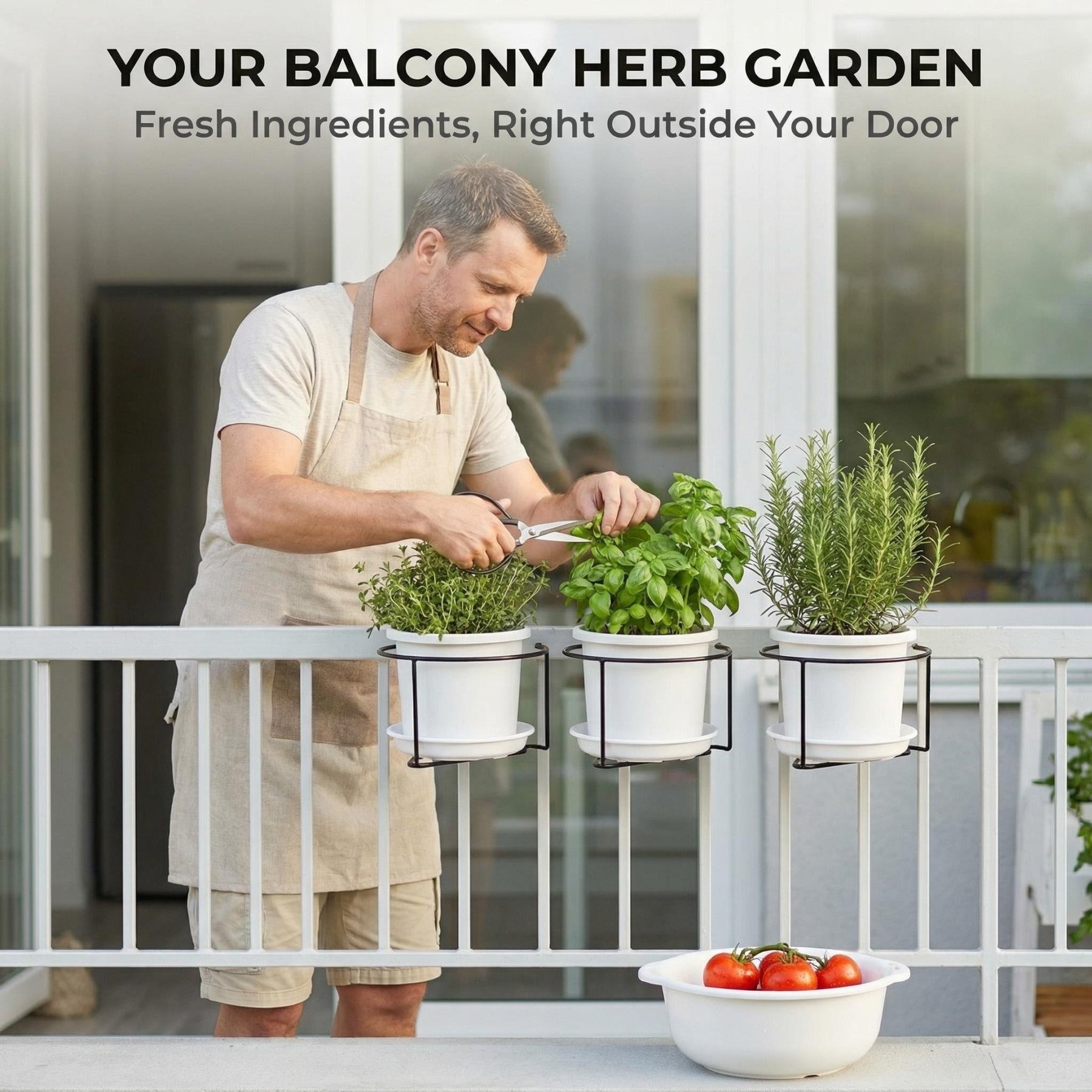 GripVerdeTM Railing Plant Hanger