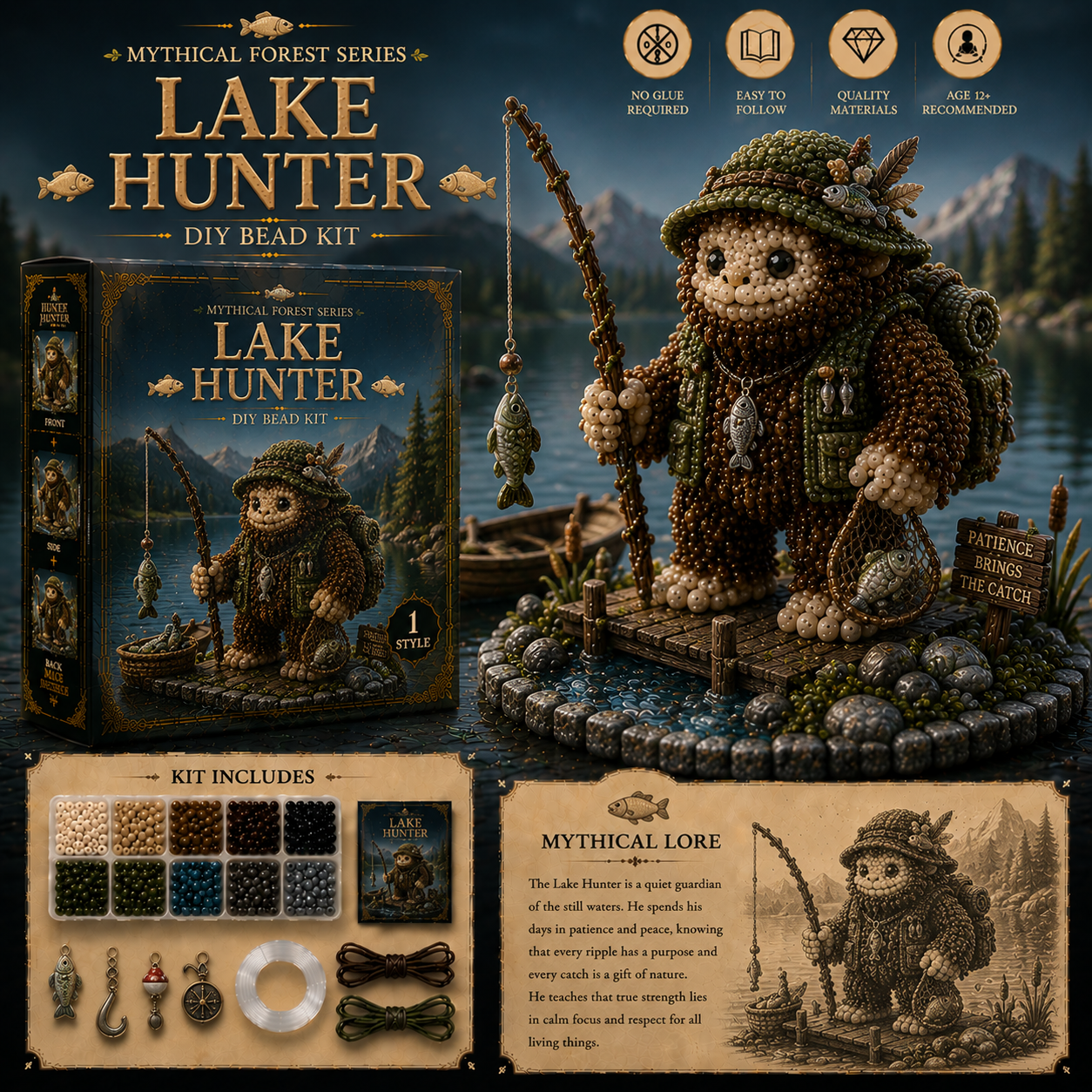 🌲 Mythical Bigfoot Collection DIY Bead Kit