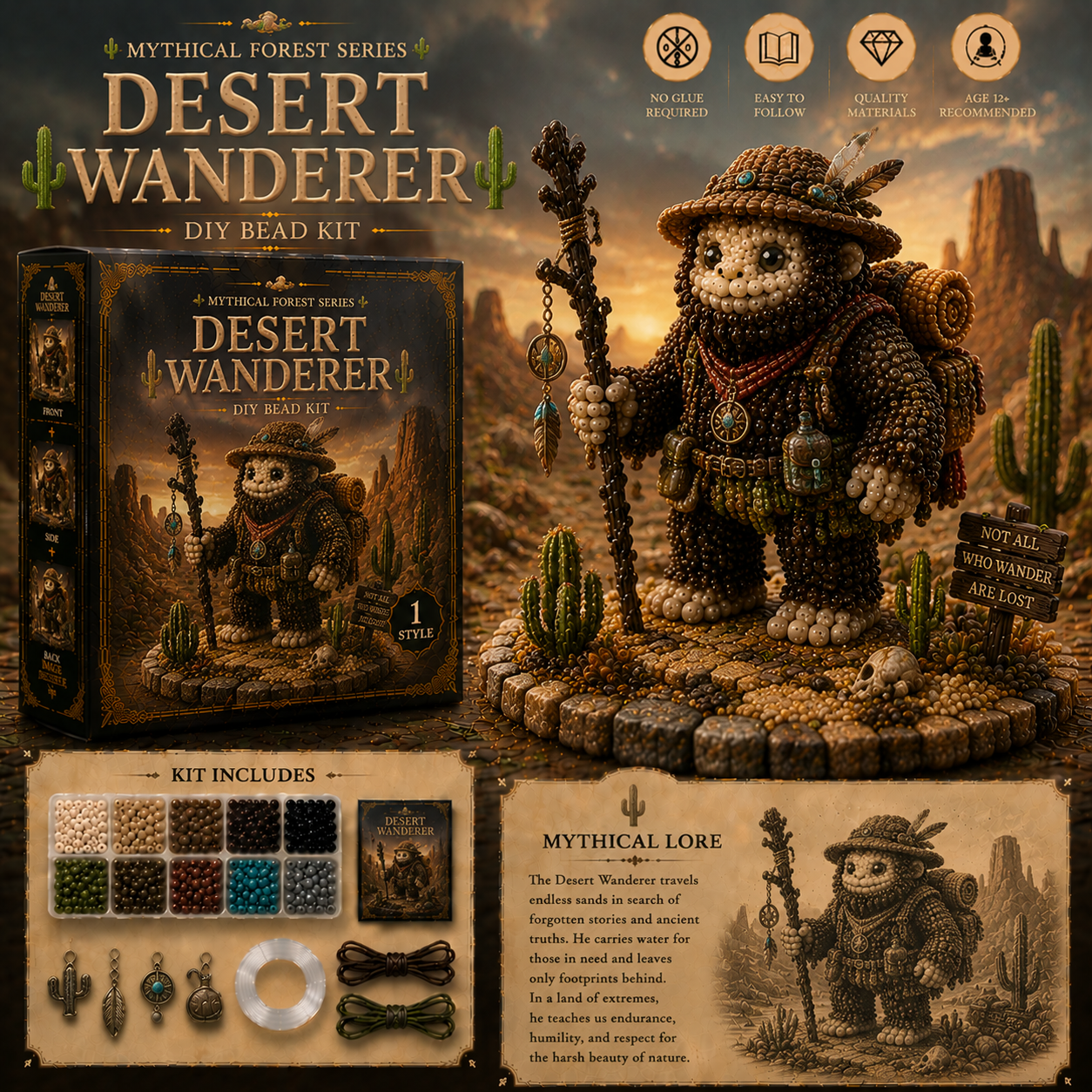 🌲 Mythical Bigfoot Collection DIY Bead Kit