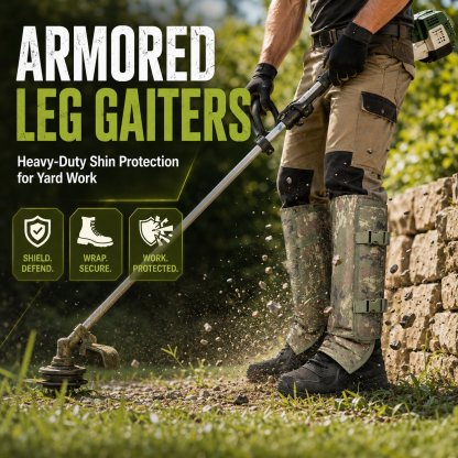 Heavy-Duty Armored Leg Gaiters & Gardening Shin Guards