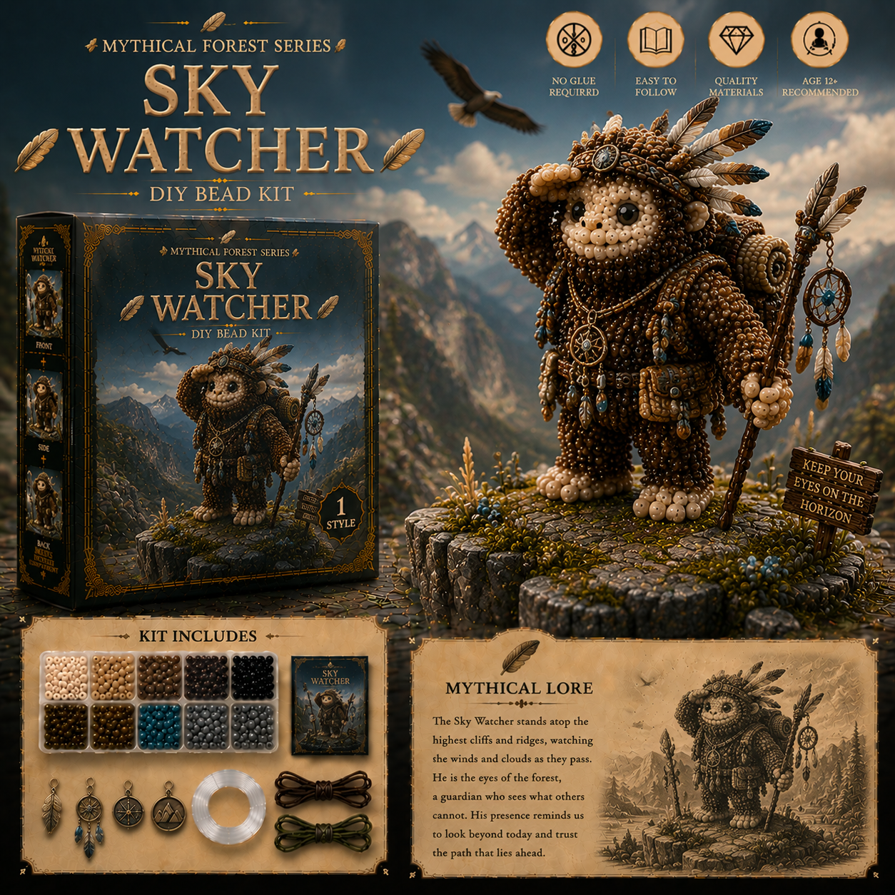 🌲 Mythical Bigfoot Collection DIY Bead Kit