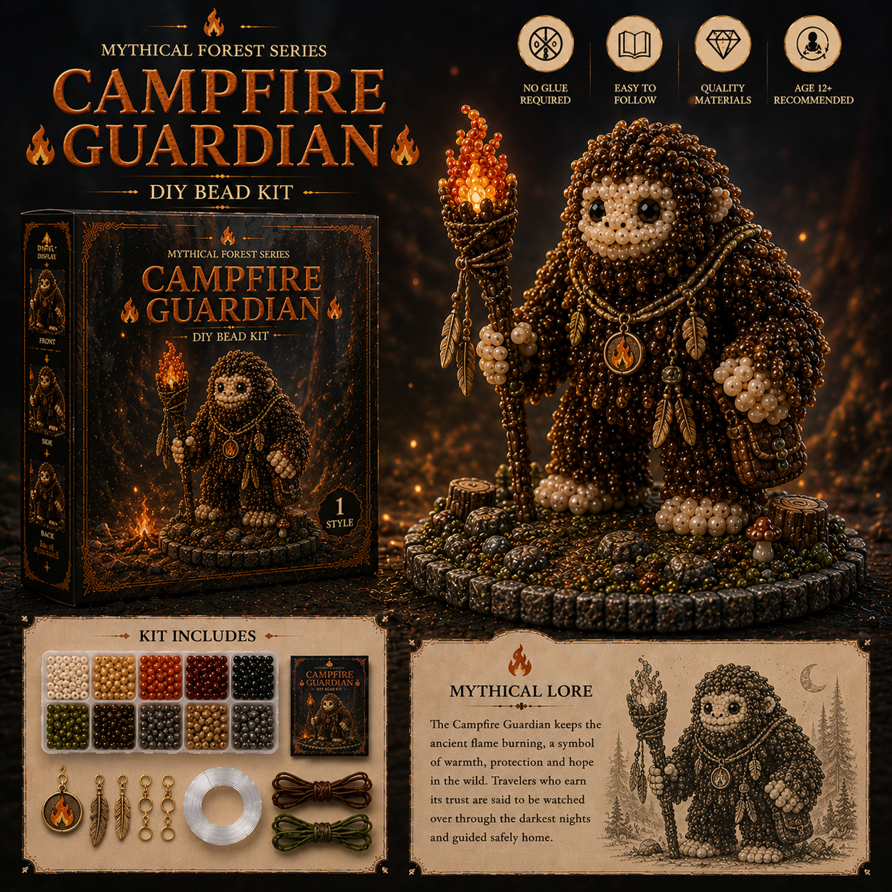 🌲 Mythical Bigfoot Collection DIY Bead Kit