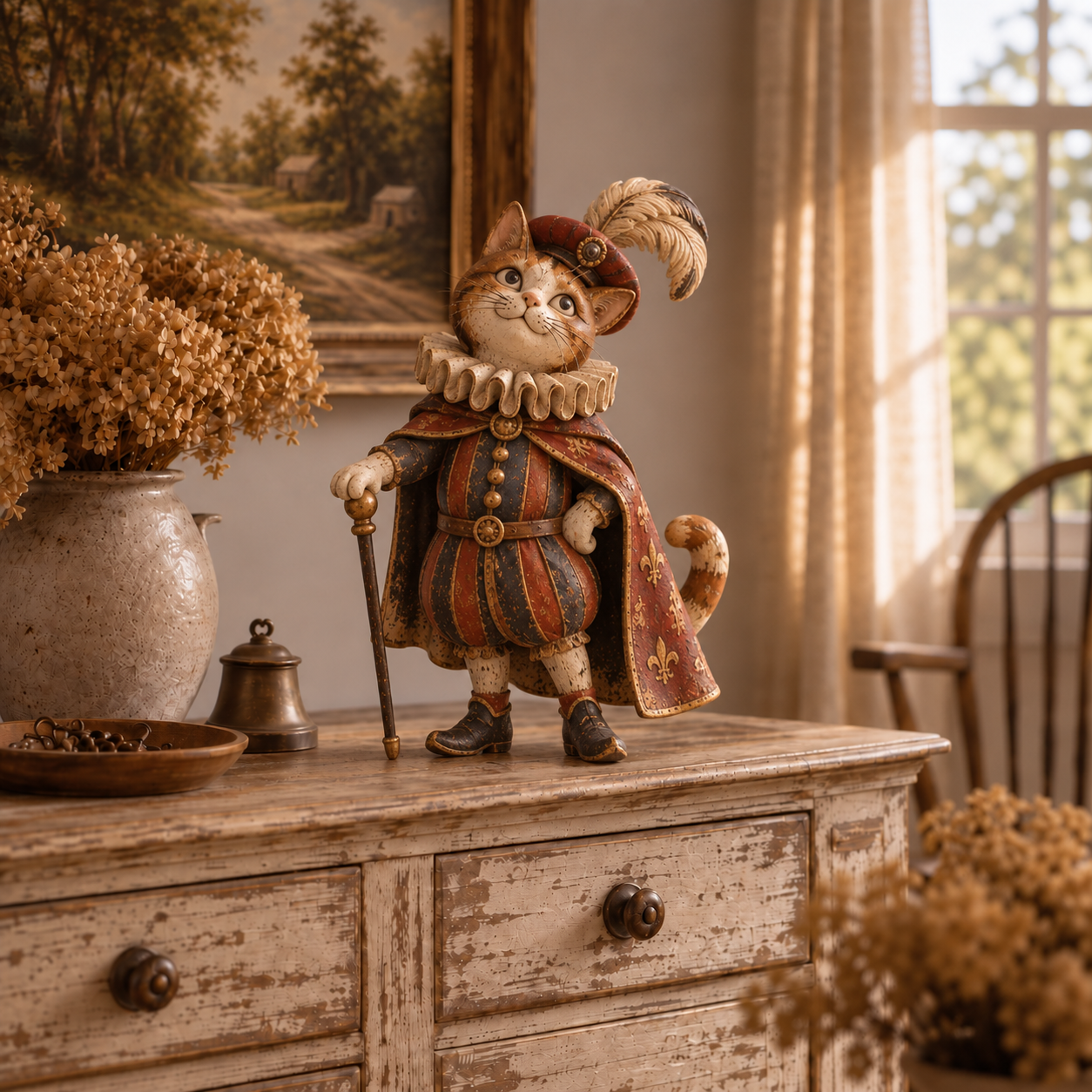 🔥50% Off Last Day🐈 Medieval Cat Court — Whimsical Vintage Cat Figurines