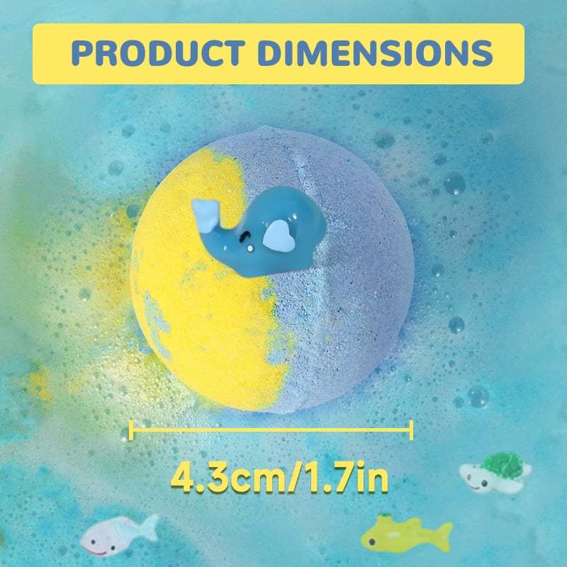 🔥LAST DAY 49% OFF - 🛁 Natural Bath Bombs for Kids with Mega Bubbles & Surprise Inside 🥚✨