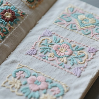 DIY Floral Embroidery Book