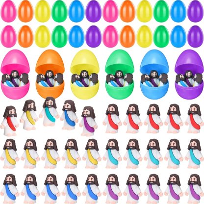 ✝️Christian Easter Surprise Eggs: Pre‐Filled Eggs with Mini Jesus Figures – Share Hope & Faith This Spring🌸