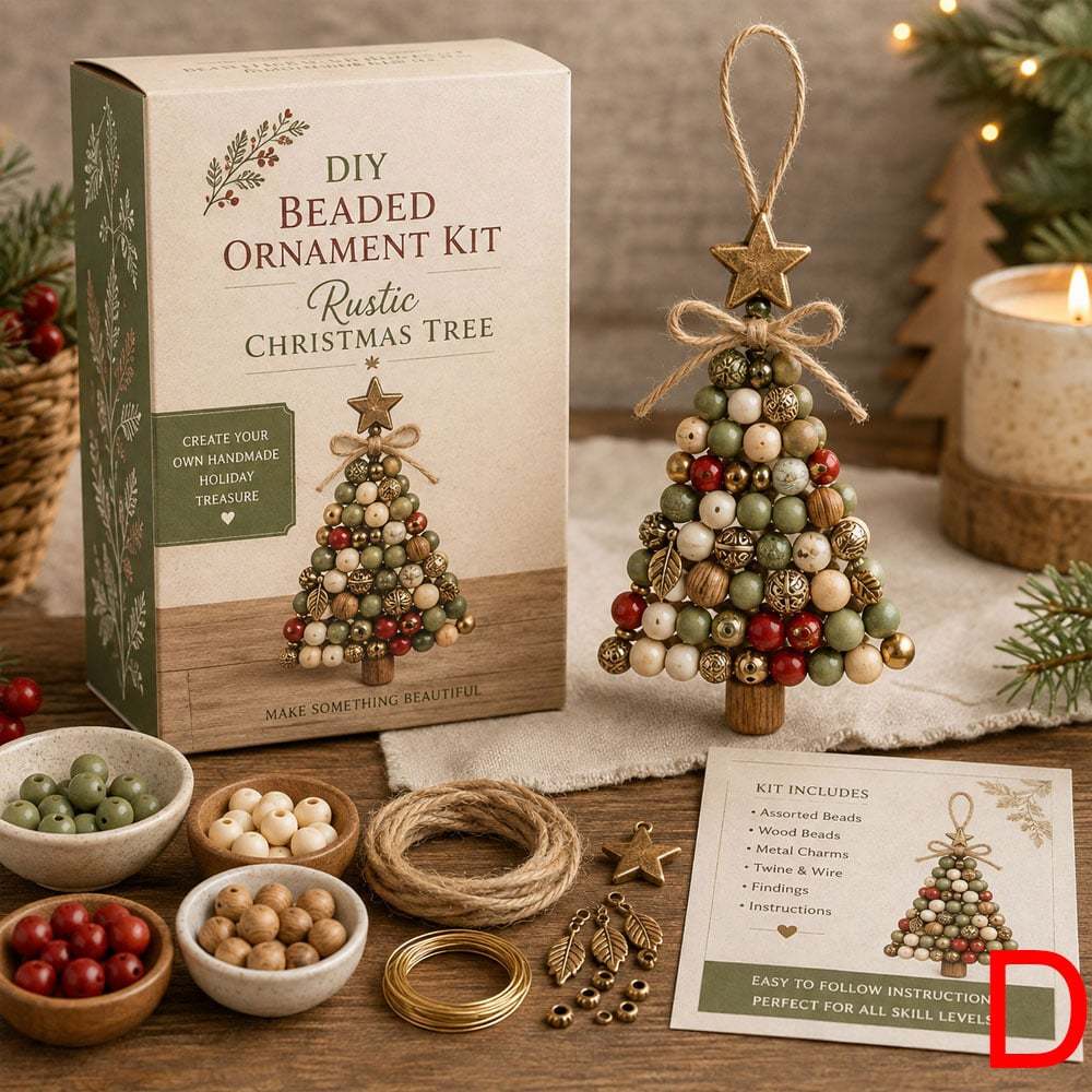 DIY Christmas Tree Beaded Ornament Kit