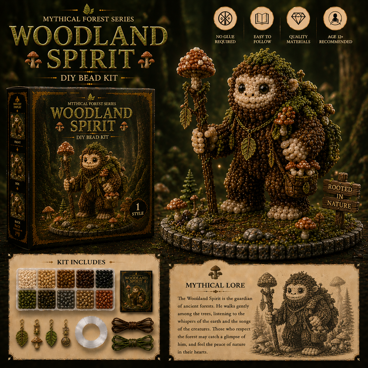 🌲 Mythical Bigfoot Collection DIY Bead Kit