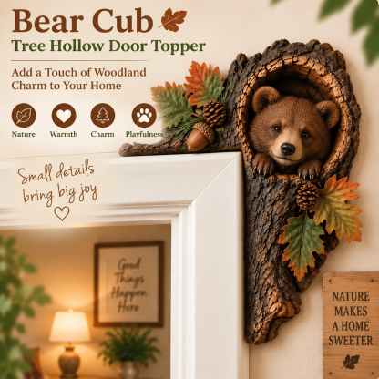 🔥Last Day BUY 3 GET 1 FREE🐿️ 3D Chipmunk Tree Hollow Door Topper | Woodland Animal Doorway Decor For Cozy Nature Homes