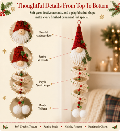 🎄 DIY Crochet Gnome Ornament Collection