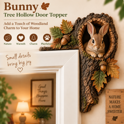 🔥Last Day BUY 3 GET 1 FREE🐿️ 3D Chipmunk Tree Hollow Door Topper | Woodland Animal Doorway Decor For Cozy Nature Homes
