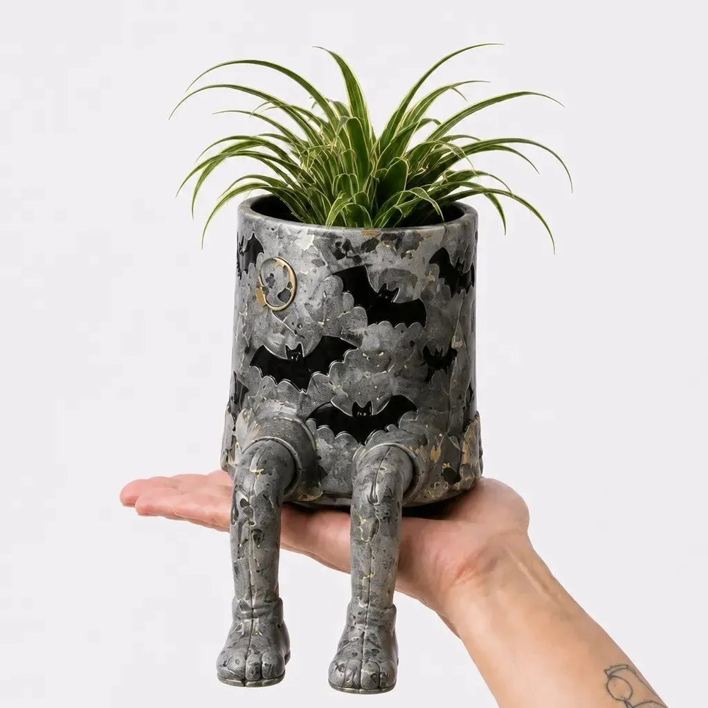 💀🎃Halloween Whimsical Hanging Leg Planter Hand-Painted Resin Succulent Pot💐(BUY 2 FreeShipping）