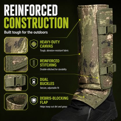 Heavy-Duty Armored Leg Gaiters & Gardening Shin Guards