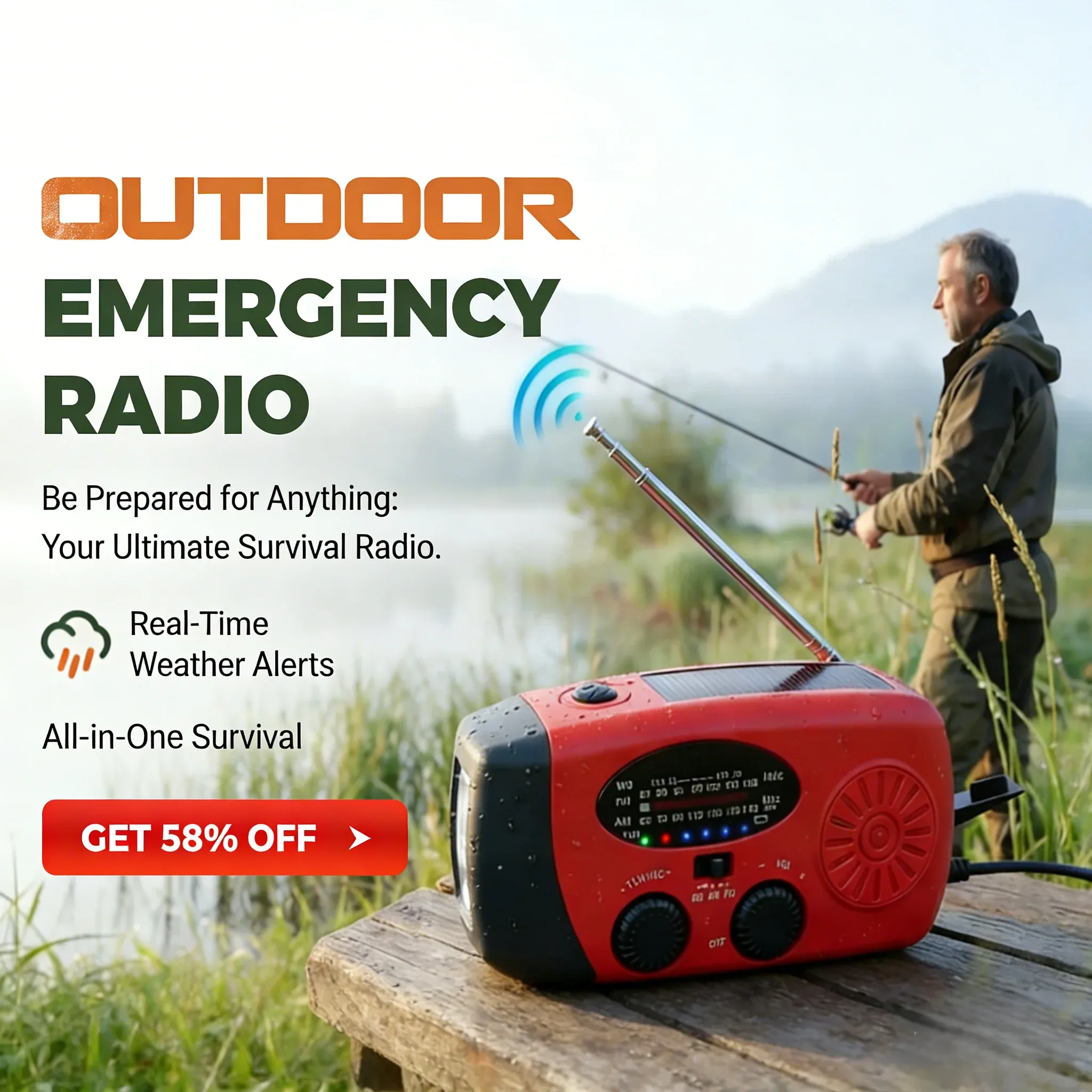 📻 50% OFF NOW!🔋Multifunctional Portable Solar Emergency Radio⚡