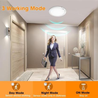 2026 New Rechargeable Motion Sensor Ceiling Light with Remote - Magnetic Wireless Ceiling Light Battery Powered for Closet Shower Stairs Shed Hallway Porch Patio ect