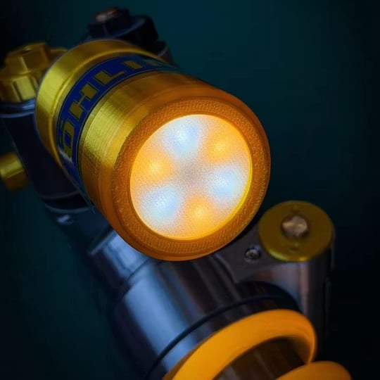 🎁Father's Day Limited Sale🔥Ohlins Inspired Suspension Shock Absorber Lamp - Adjustable LED Light for Gamers & Car Enthusiasts