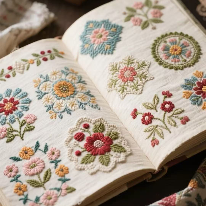 DIY Floral Embroidery Book