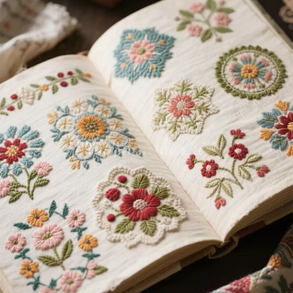 DIY Floral Embroidery Book