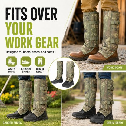 Heavy-Duty Armored Leg Gaiters & Gardening Shin Guards