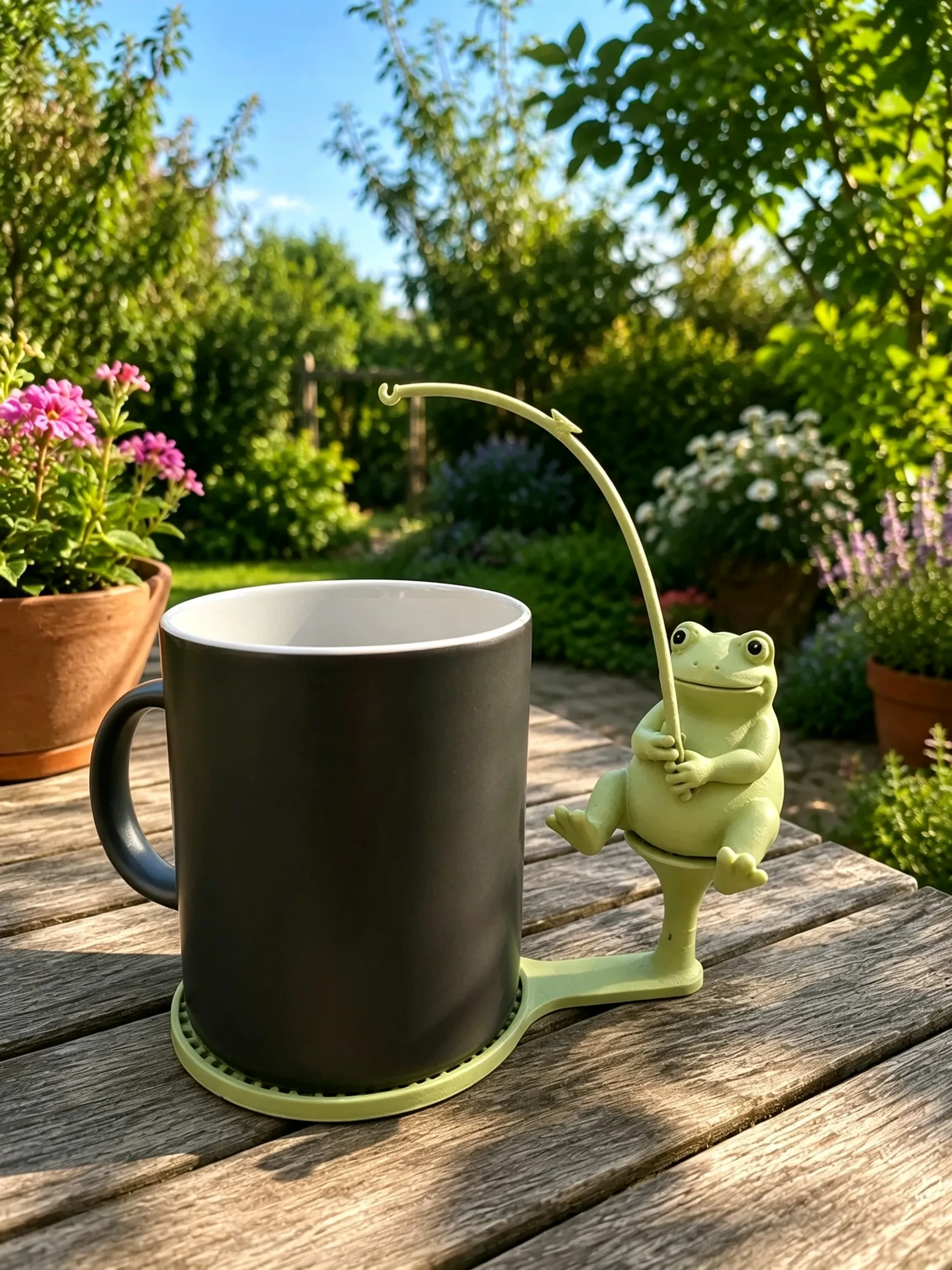 🔥Last Day BUY 3 GET 1 FREE🎣 Fishing Friends Teabag & Spoon Holder | Cute Mug-Rim Companion with Teabag String Holder, Mini Spoon Rest & Coaster Function 🍵
