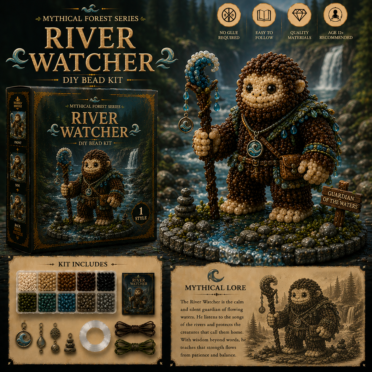 🌲 Mythical Bigfoot Collection DIY Bead Kit