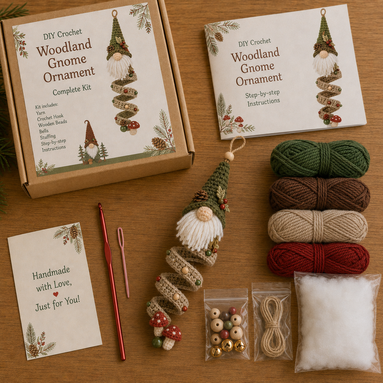 🎄 DIY Crochet Gnome Ornament Collection