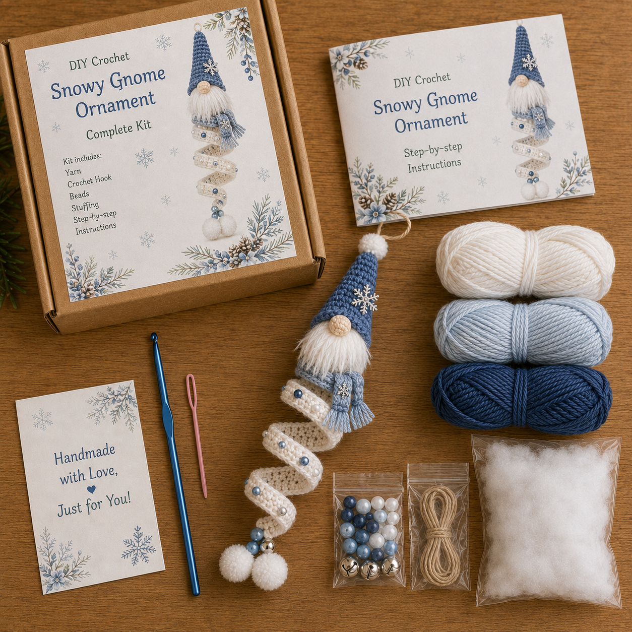 🎄 DIY Crochet Gnome Ornament Collection