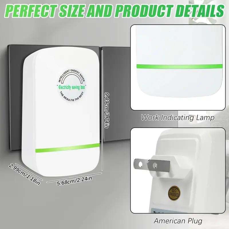 Energy Saver Plug-In Power Box with US Plug 2026 Updated Design, Compatible with 90–250V Input Range