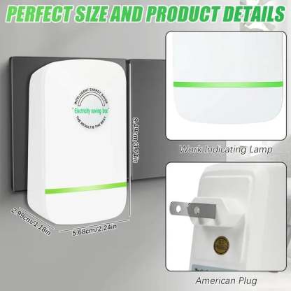 Energy Saver Plug-In Power Box with US Plug 2026 Updated Design, Compatible with 90–250V Input Range