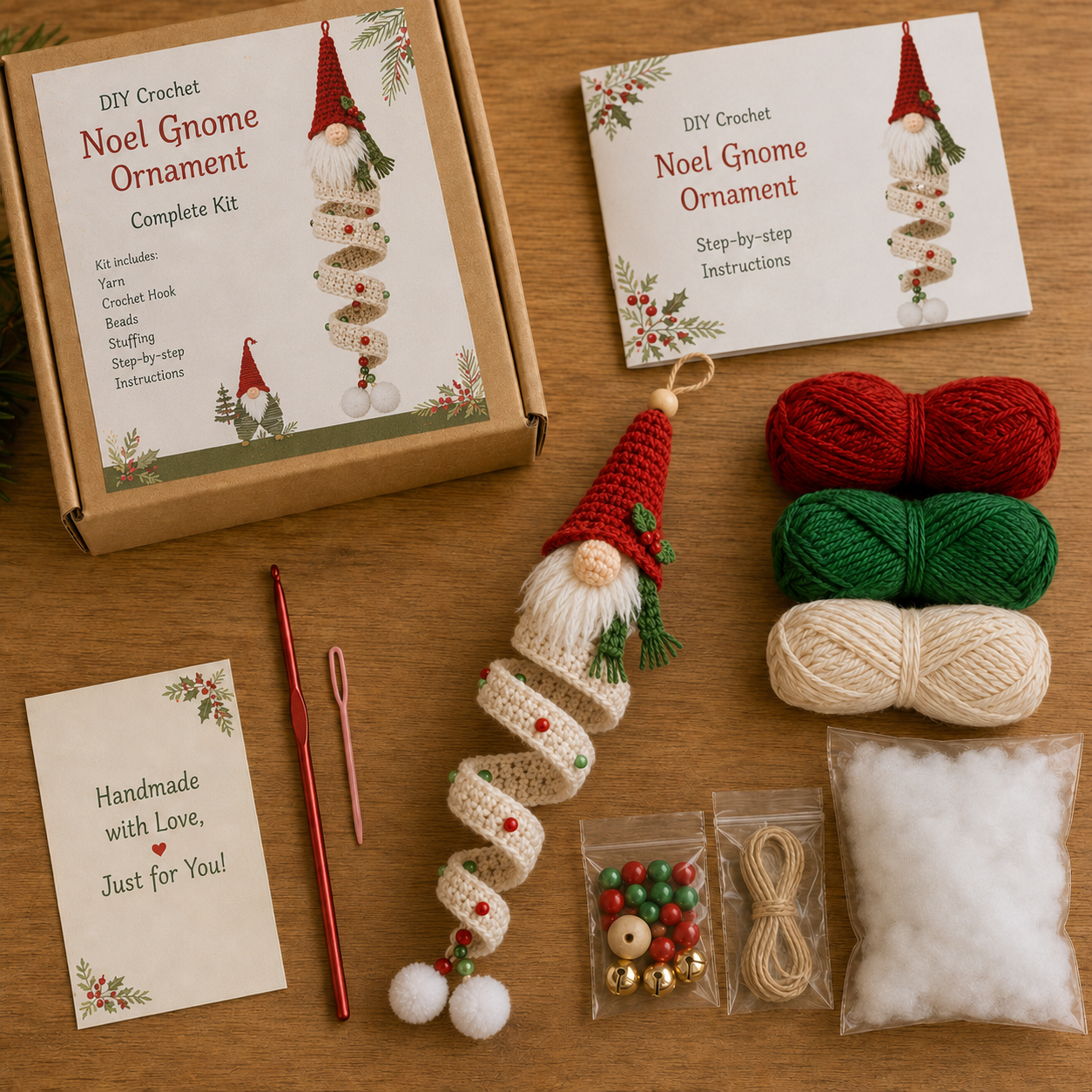 🎄 DIY Crochet Gnome Ornament Collection