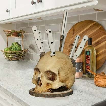 🏆 Best seller - ☠️Gothic Skull Knife Holder✨
