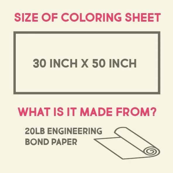 ☀️ Giant Summer Activity Calendar Coloring Poster | 30×50 Inch Family Summer Planner