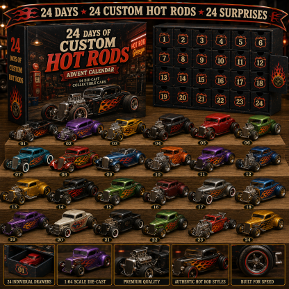 24 Days of American Car Legends Advent Calendar – 24 Die-Cast Collectibles