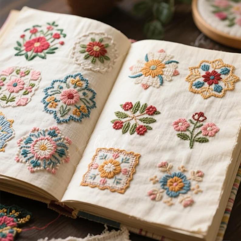 DIY Floral Embroidery Book