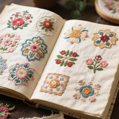 DIY Floral Embroidery Book