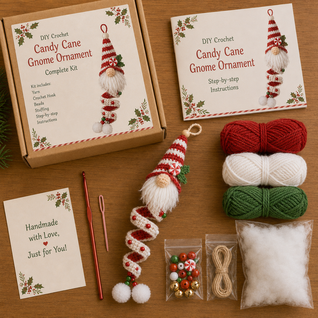 🎄 DIY Crochet Gnome Ornament Collection