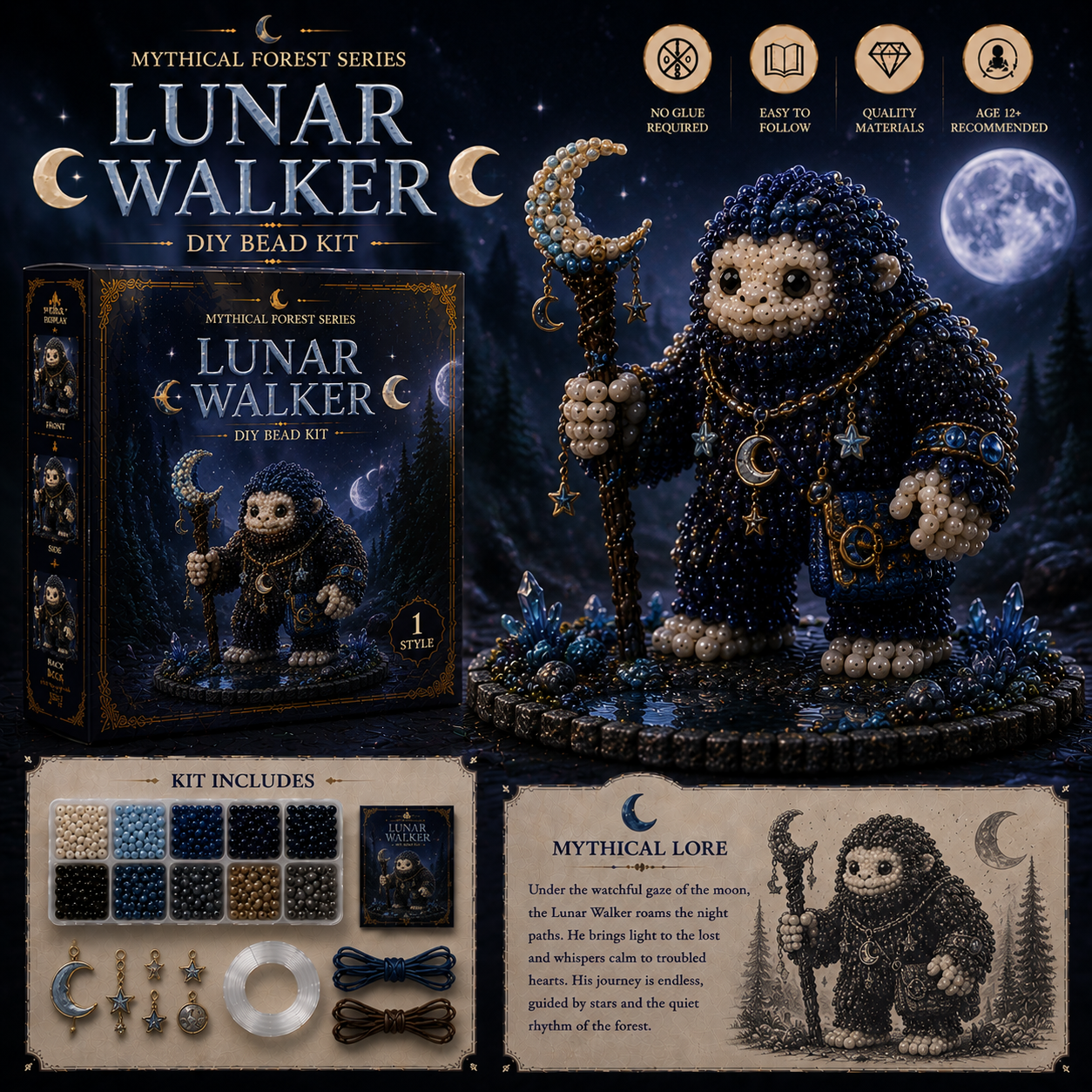 🌲 Mythical Bigfoot Collection DIY Bead Kit