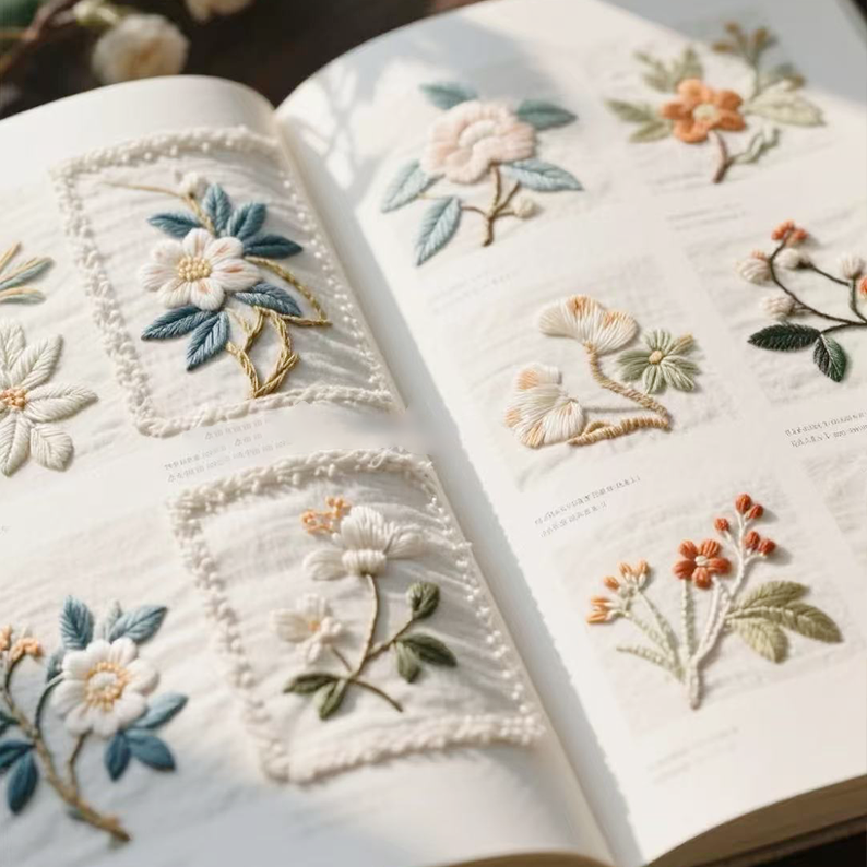DIY Floral Embroidery Book