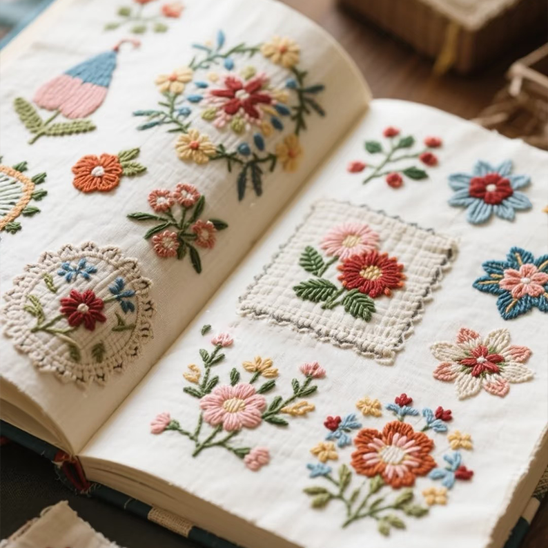 DIY Floral Embroidery Book