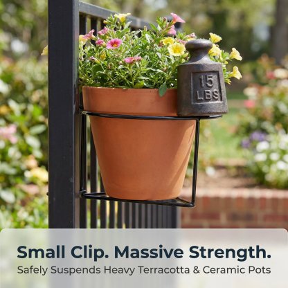 GripVerdeTM Railing Plant Hanger