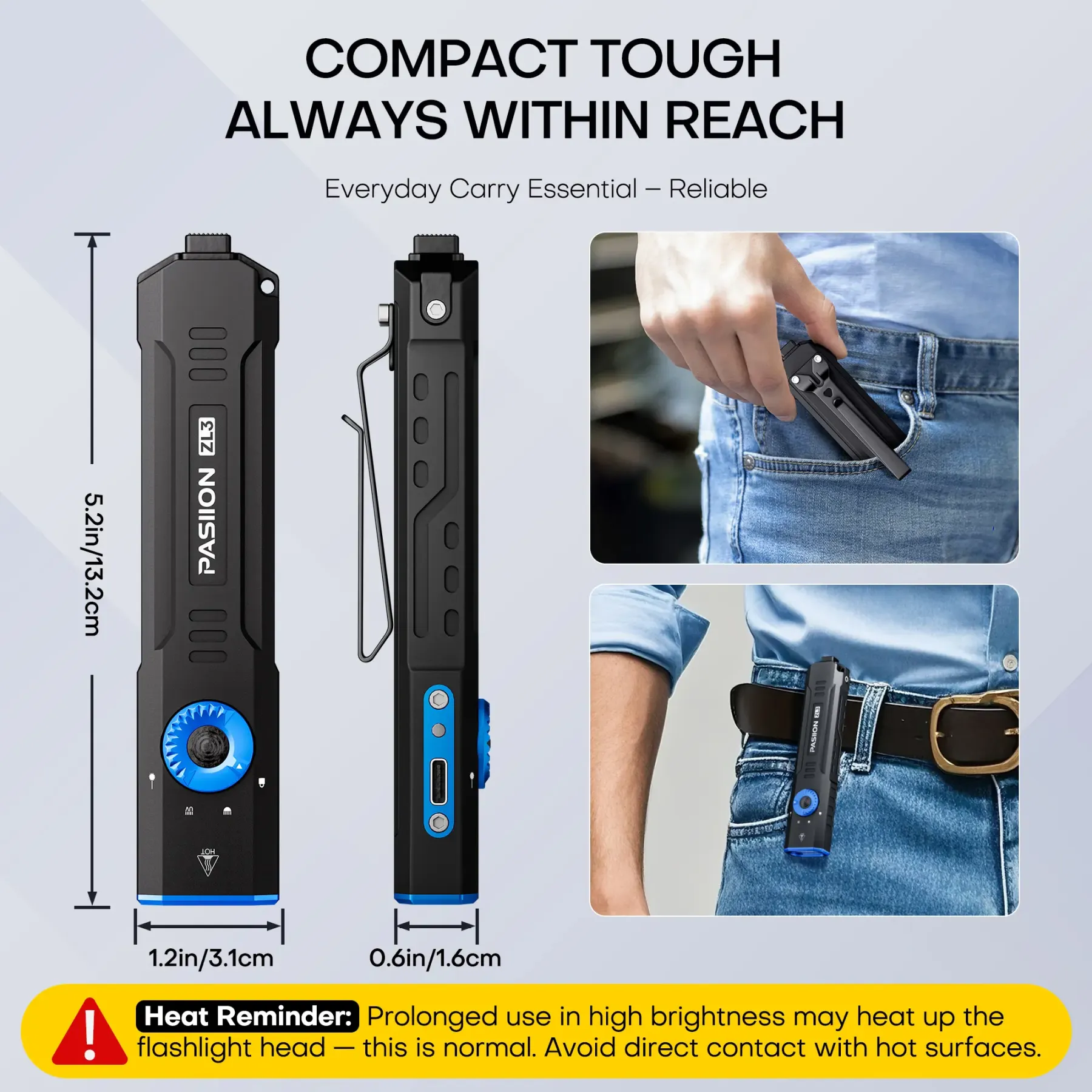 ZL3 Pro Rechargeable EDC Flashlight