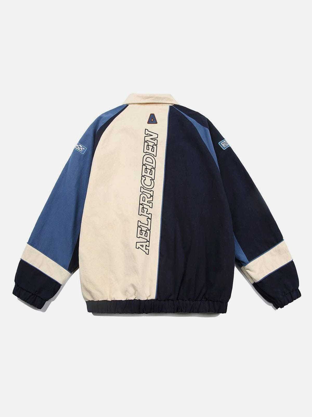 Colorblock Detachable Medallion Jacket