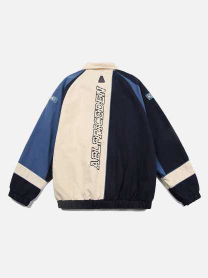  Colorblock Detachable Medallion Jacket