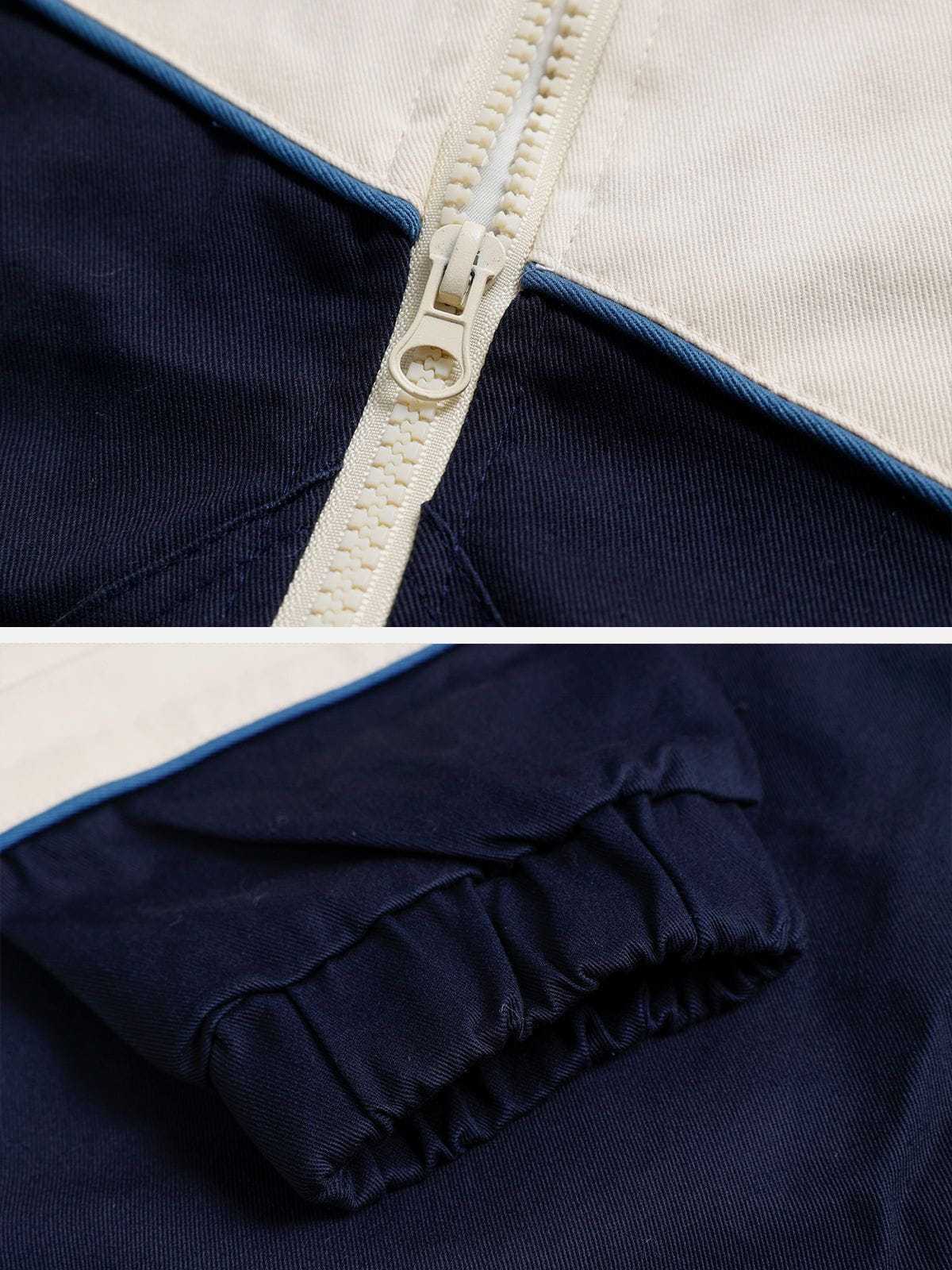 Colorblock Detachable Medallion Jacket