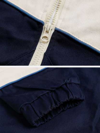  Colorblock Detachable Medallion Jacket