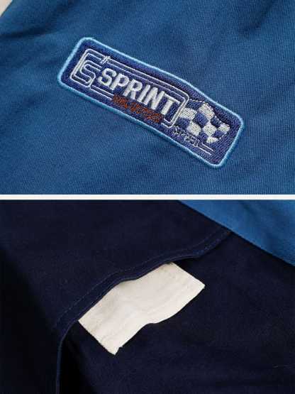  Colorblock Detachable Medallion Jacket