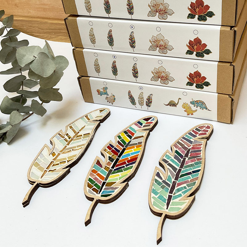 DIY Mosaic Feather Kit