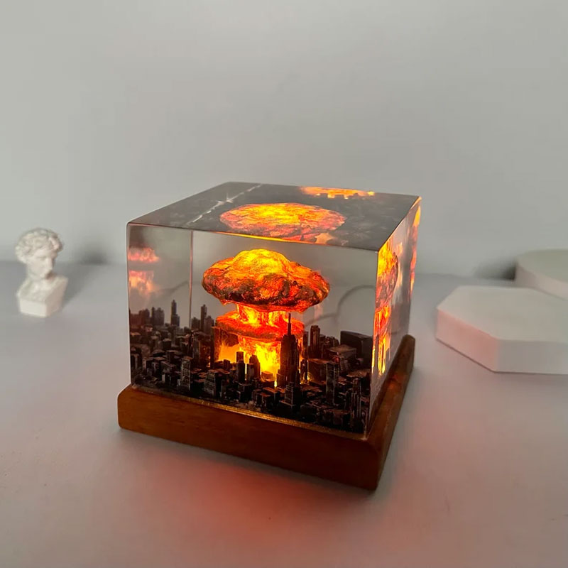 Explosion Bomb Resin Lamp