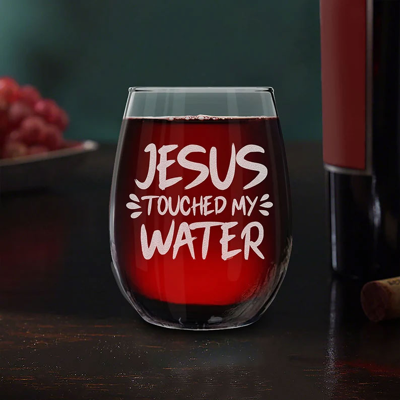 Funny Jesus Wine Glass