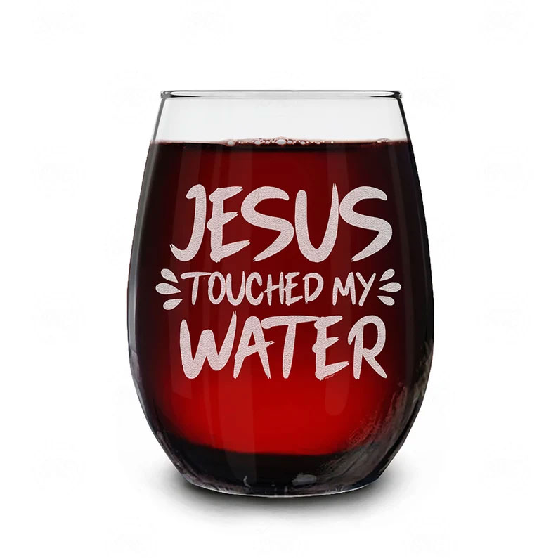 Funny Jesus Wine Glass